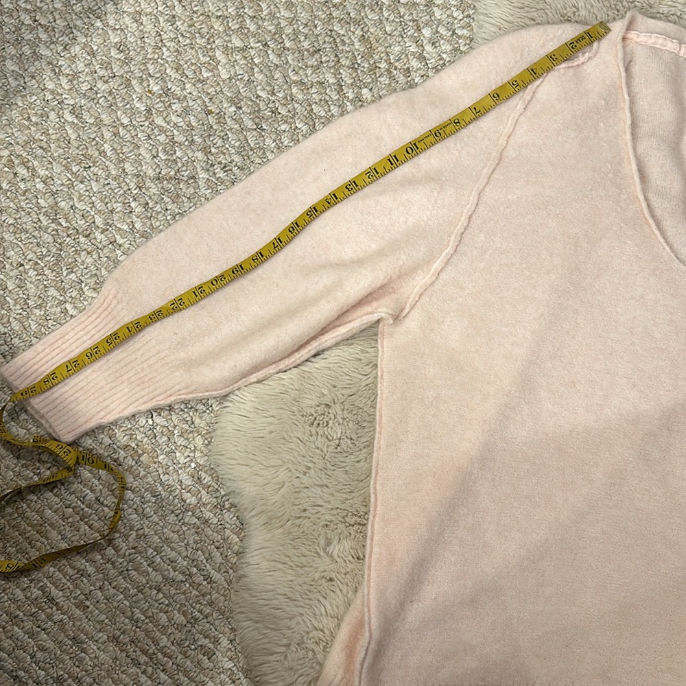 New Free People Be Mine Pink Alpaca Sweater Size Med tie side - Picture 10 of 11